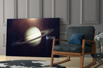 Saturn glass print enhancing a teen room with stargazing spirit