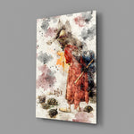 Watercolor-Hamdi-Bey panel bringing artistic heritage to a contemporary living space