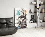 Ship Illustration panel adding adventure pulse to a child's room