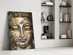 Mystical Sculpture glass print enhancing a foyer with statement focal point