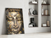 Mystical Sculpture glass print enhancing a foyer with statement focal point