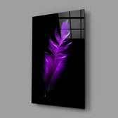 Violet-feather panel bringing jewel-tone elegance to a contemporary living space