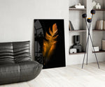 Copper Feather panel adding editorial mood to a dressing area