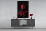 Darko Red panel catching low light to reveal its vector clarity