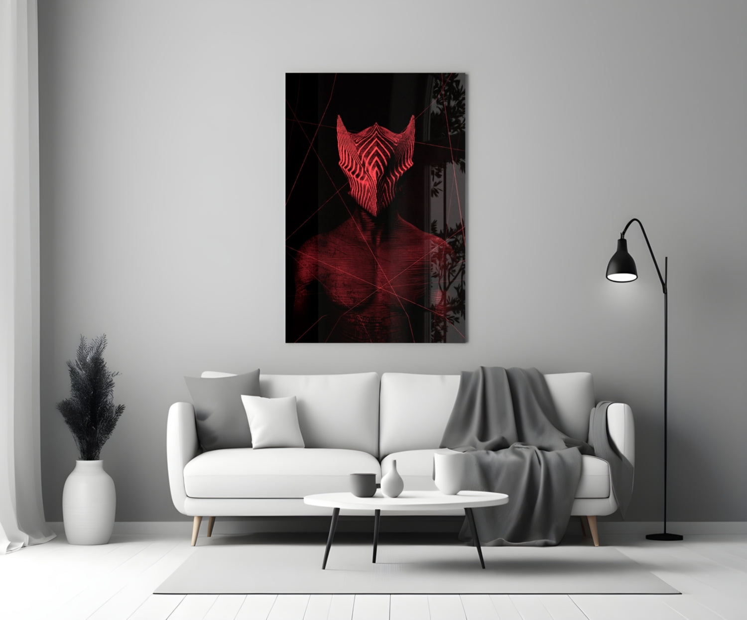 Darko Red Glass Wall Art.