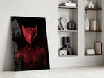 Darko Red glass print enhancing a studio with maker spark