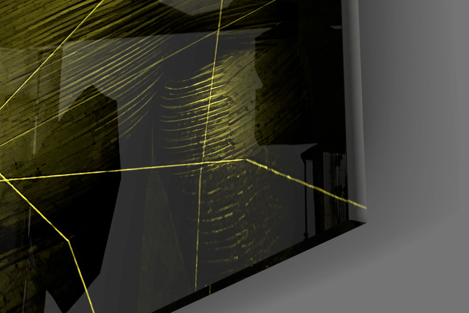 Darko Yellow Glass Wall Art.