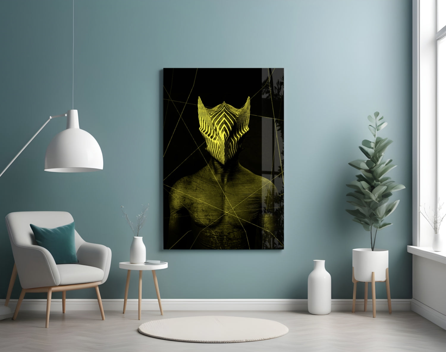 Darko Yellow Glass Wall Art.