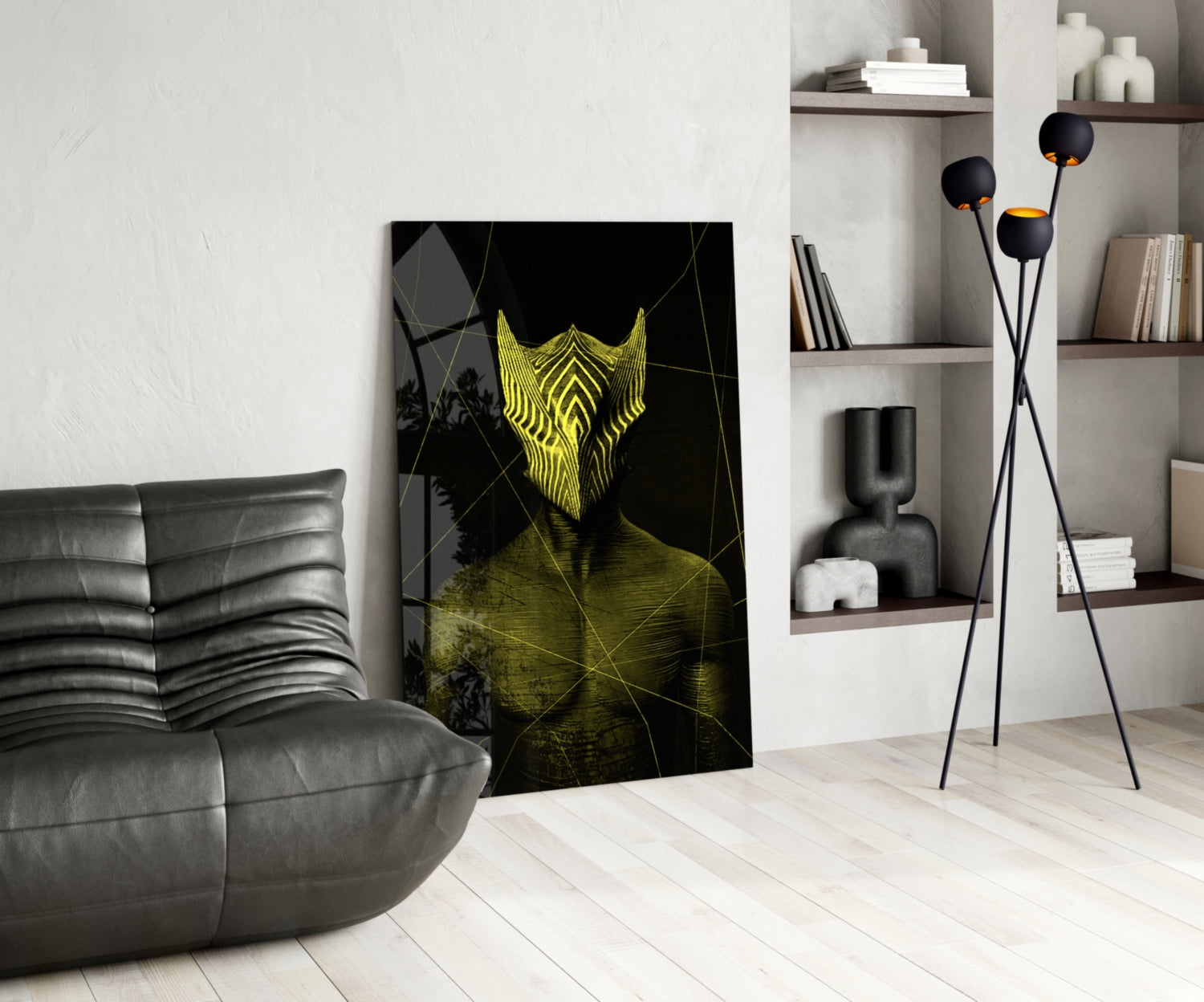 Darko Yellow Glass Wall Art.