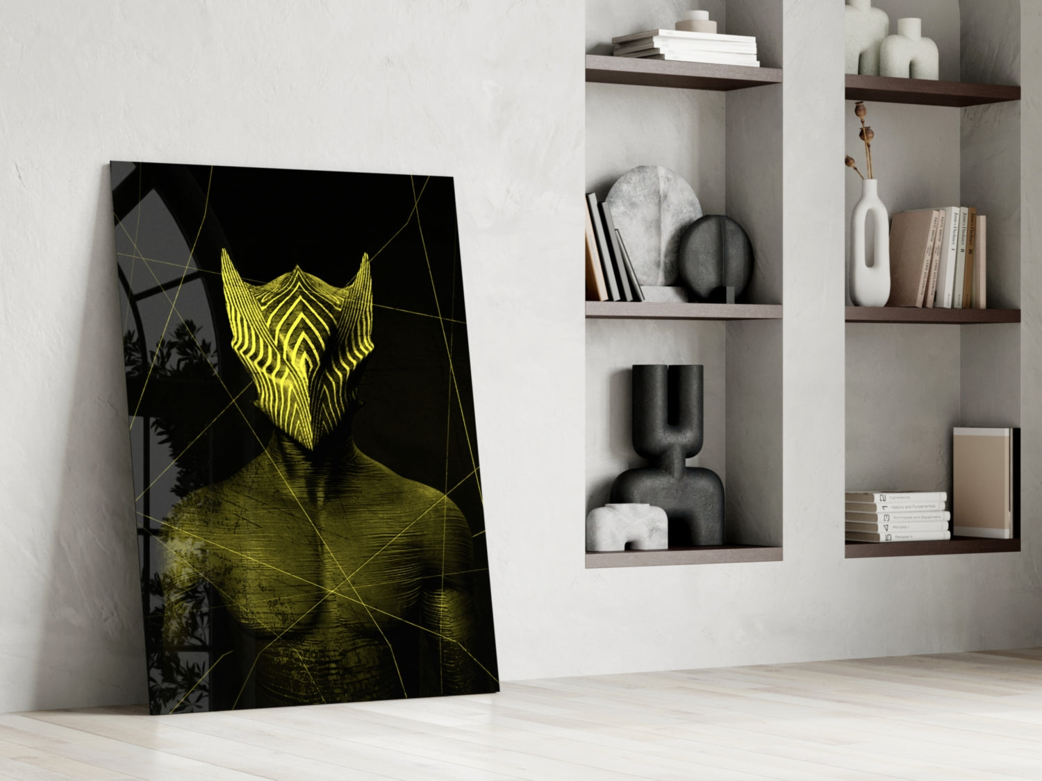 Darko Yellow Glass Wall Art.