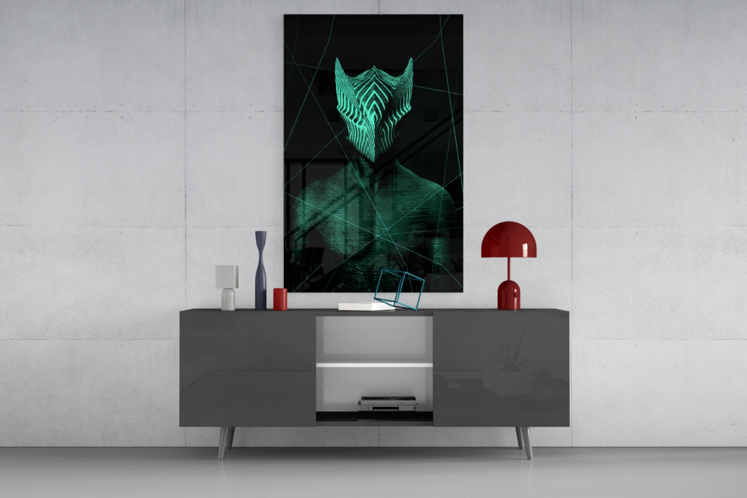Darko Green Glass Wall Art.