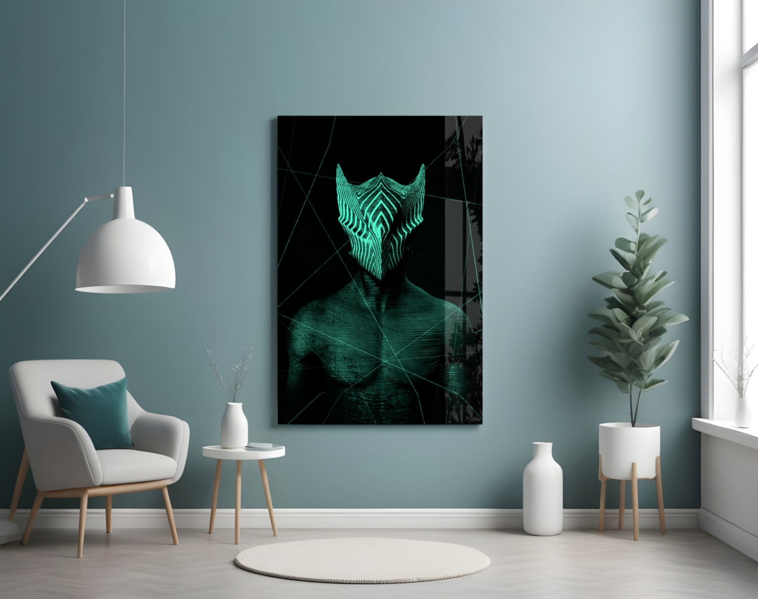 Darko Green Glass Wall Art.