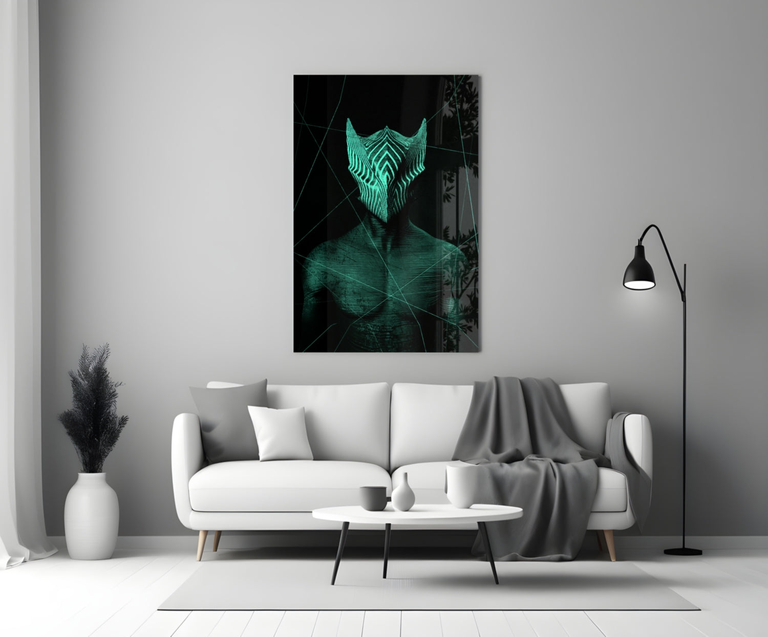 Darko Green Glass Wall Art.
