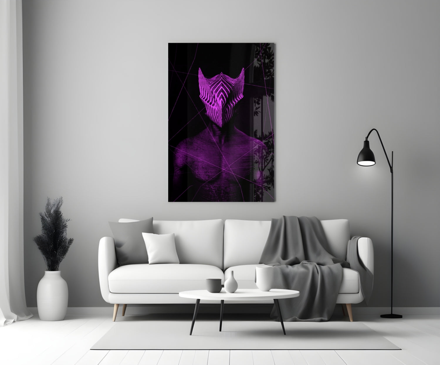 Darko Violet Glass Wall Art.