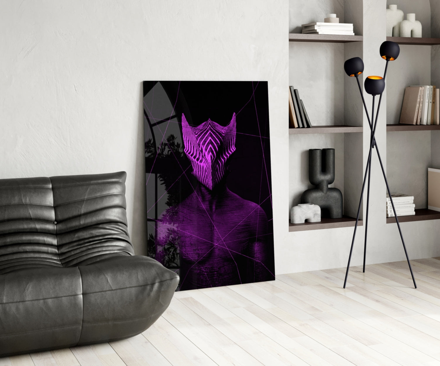 Darko Violet Glass Wall Art.