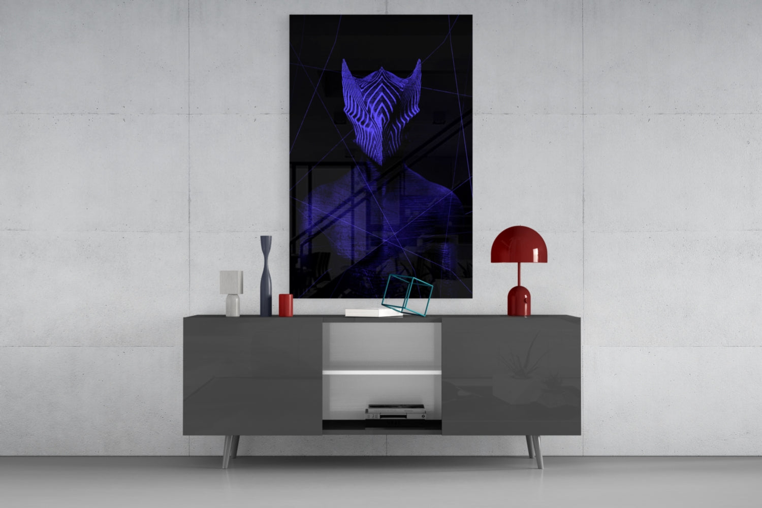 Darko Purple Glass Wall Art.