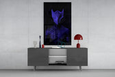 Darko Purple panel catching low light to reveal its vector clarity