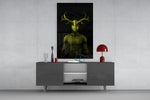 Donnie Yellow panel catching low light to reveal its dimensional antlers