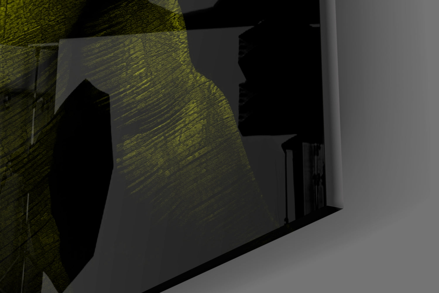 Donnie Yelow Glass Wall Art.