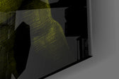 Donnie Yellow artwork anchoring a wall with bold occult palette