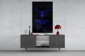 Donnie Blue panel catching low light to reveal its dimensional antlers