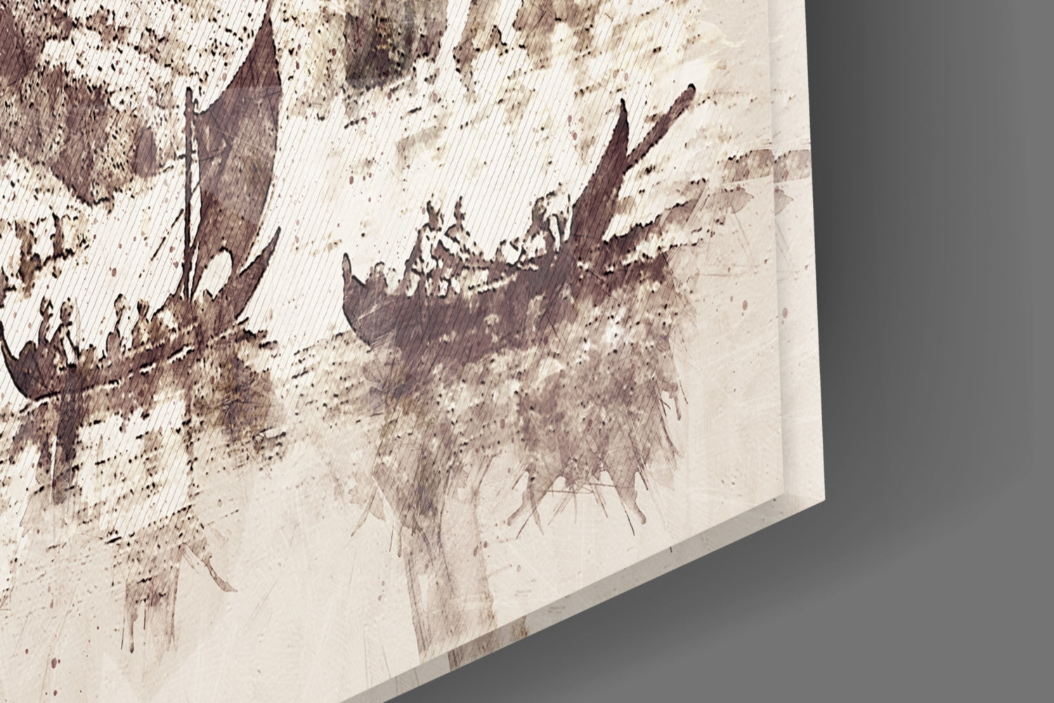 Poplar Palace Illustration Glass Wall Art.