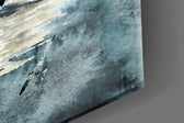 Steamer Turquoise artwork anchoring a wall with soft traveler palette