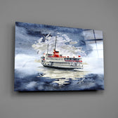 Cobalt-ferry panel bringing Istanbul mood to a contemporary living space