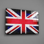 Union-Jack panel bringing British editorial mood to a contemporary living space