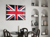 British Flag panel adding mod-music spirit to a teen room