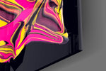 Harmony of Yellow and Pink artwork anchoring a wall with bold joyful palette