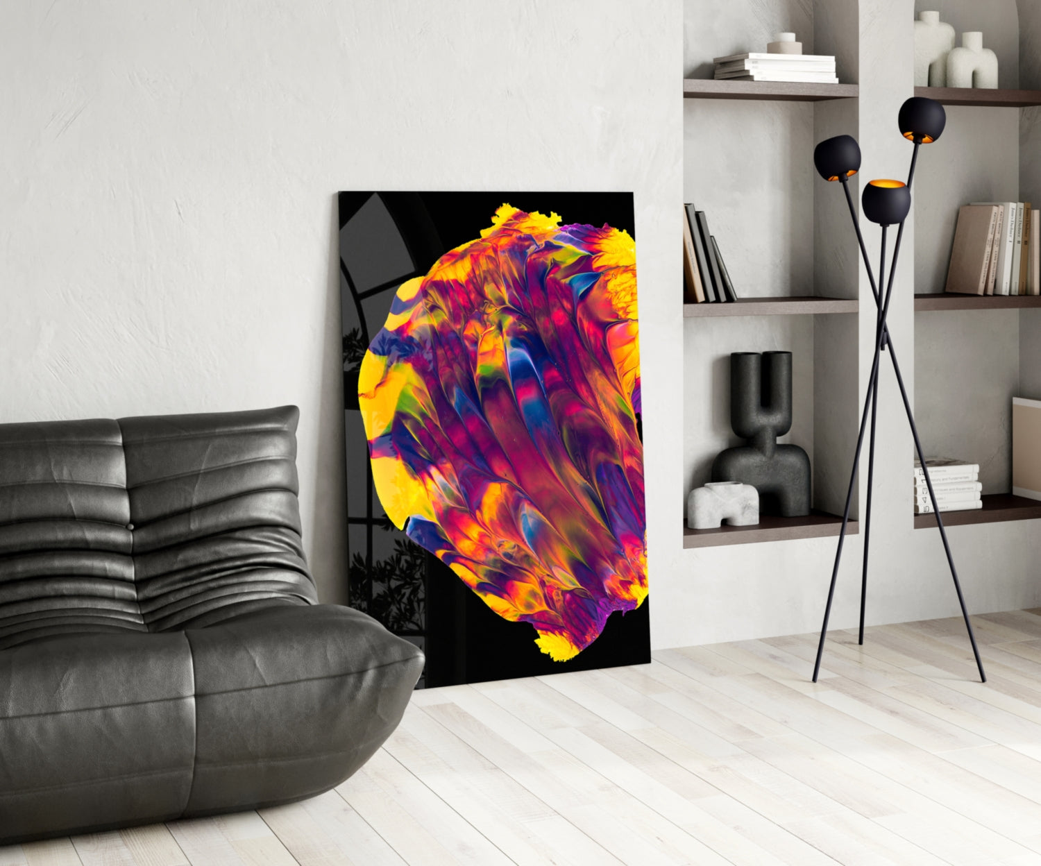 Dance of Colors Glass Wall Art.