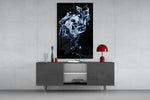 Abstract Gray panel catching low light to reveal its sculptural motion