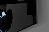 Abstract Gray artwork anchoring a wall with moody monochrome palette