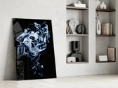 Abstract Gray glass print enhancing a corporate office with executive presence
