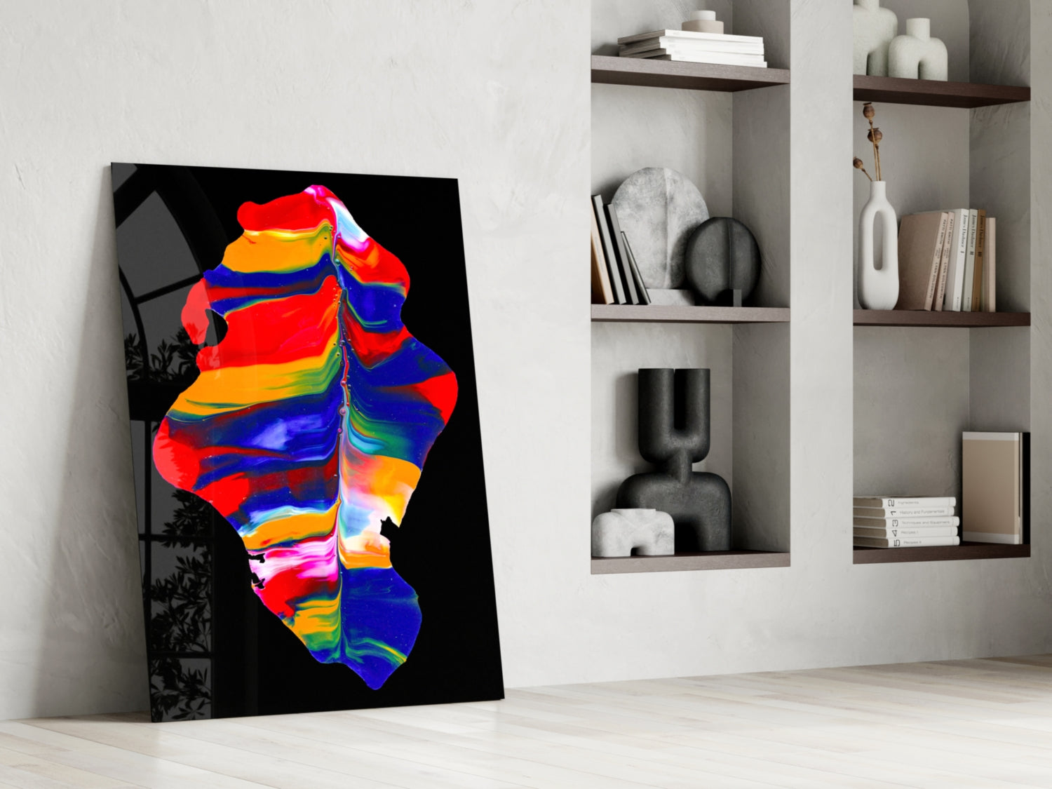 Colored Drift Glass Wall Art.