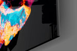 Harmony of Colors artwork anchoring a wall with bold joyful palette
