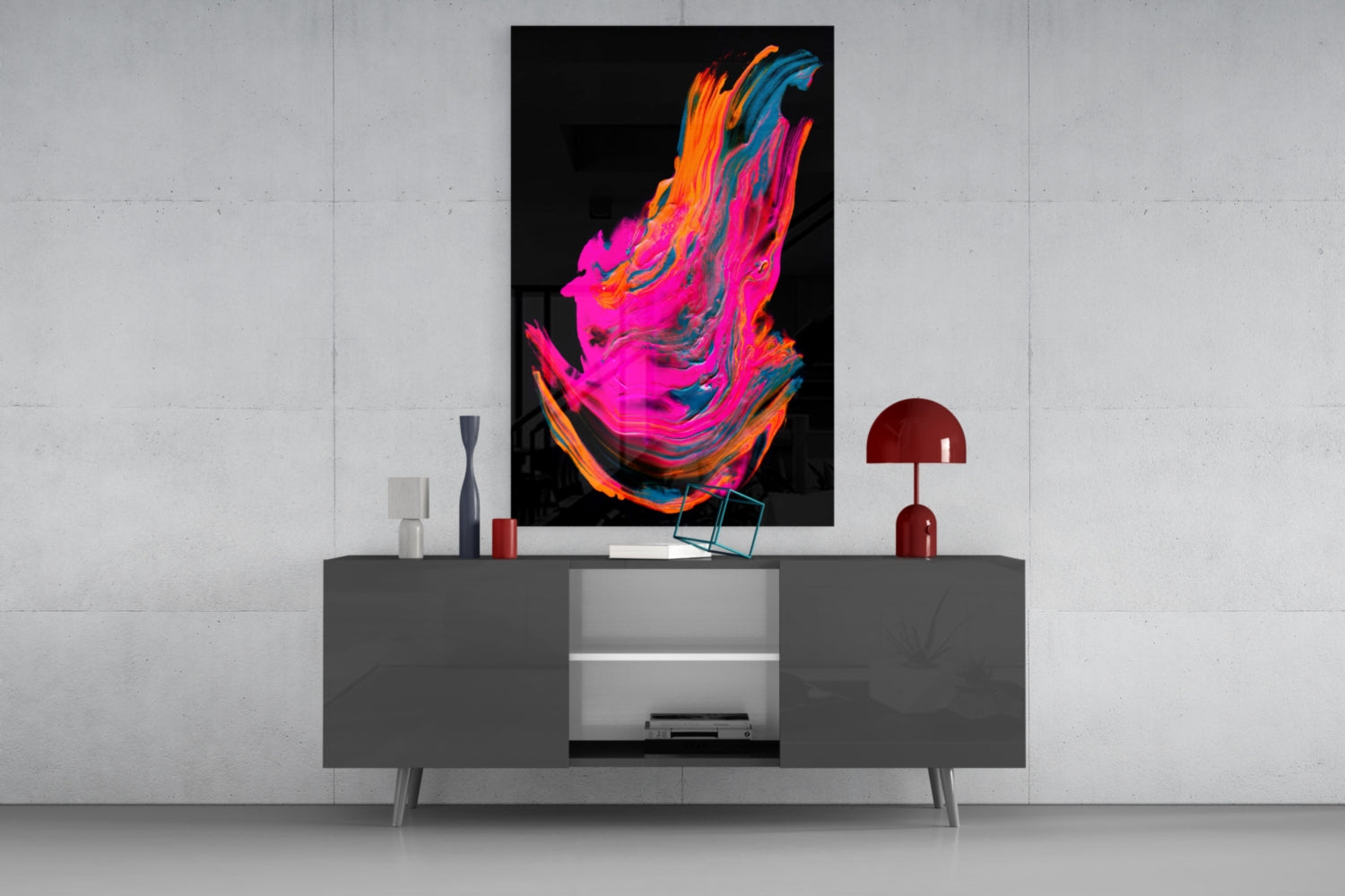 Colorful Winged Glass Wall Art.