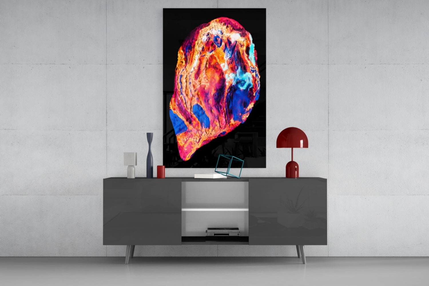 Colored Lava Glass Wall Art.