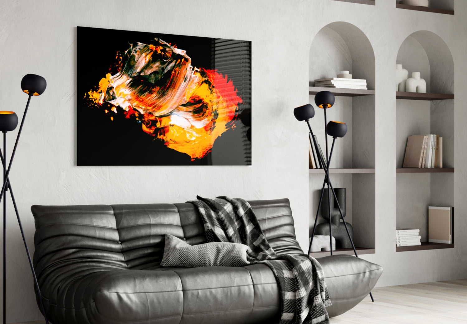 The Charm of Yellow Glass Wall Art.