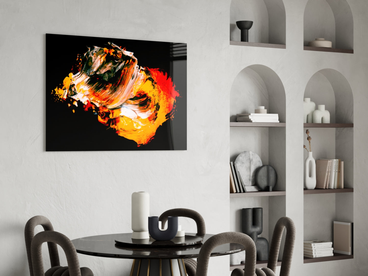 The Charm of Yellow Glass Wall Art.