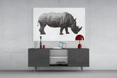 Rhino panel catching soft light to reveal its delicate crosshatch