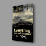 Black-and-gold imagine panel bringing motivational drama to a contemporary living space