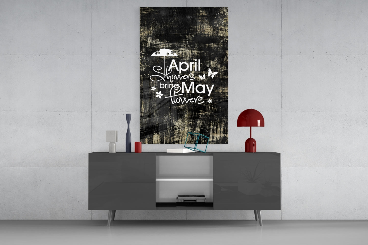 Words Glass Wall Art.