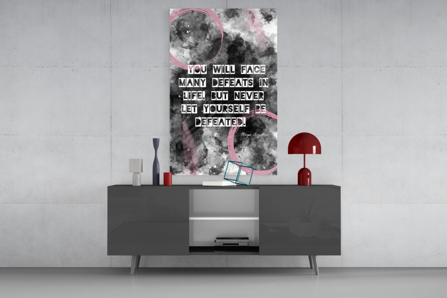 Angelou Words Glass Wall Art.