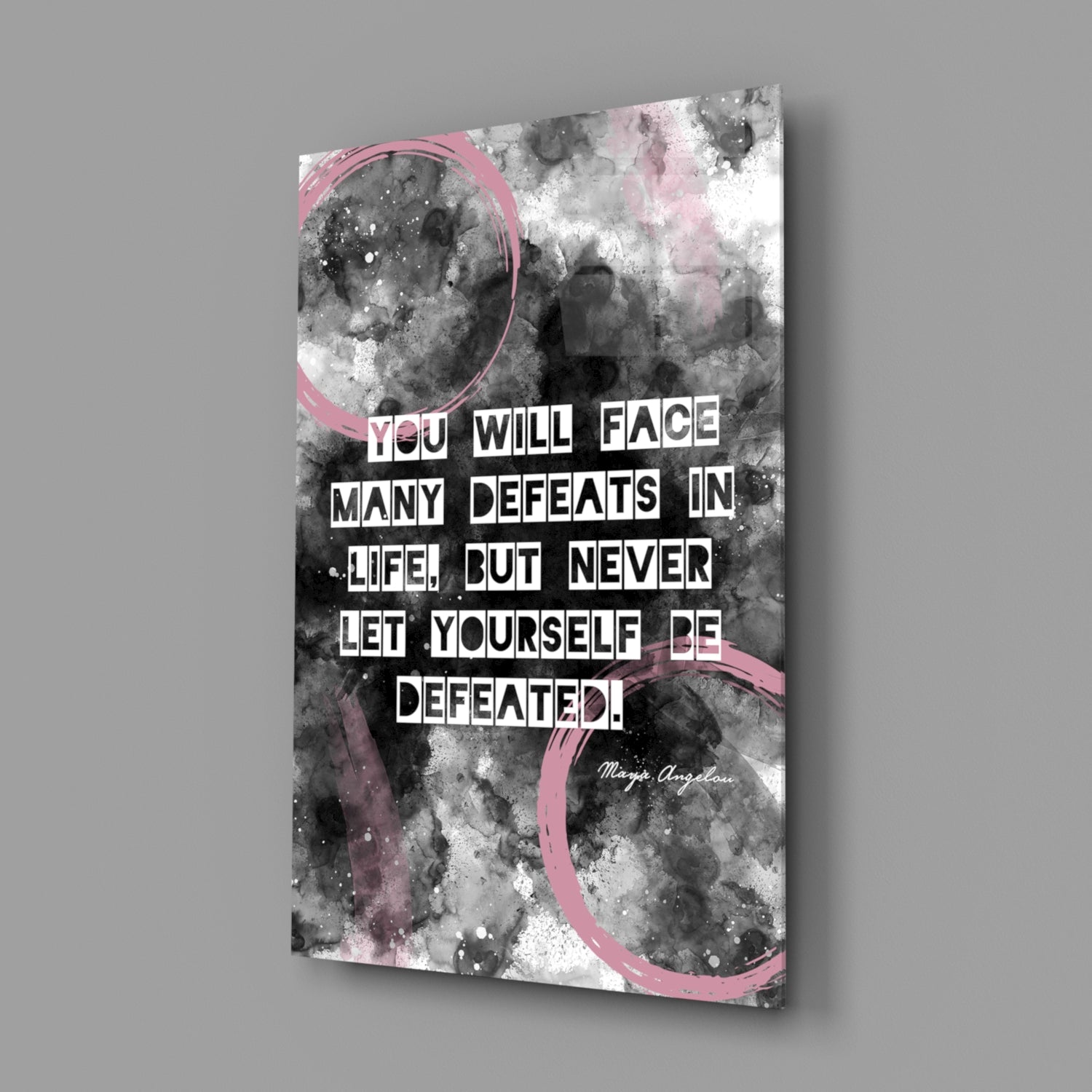 Angelou Words Glass Wall Art.