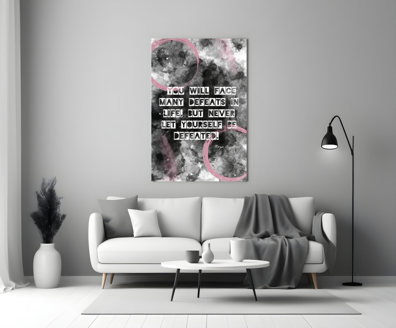 Angelou Words Glass Wall Art.