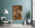 Mandela Quotes glass wall art styled above a desk in an executive-mood study
