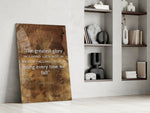 Mandela Quotes glass print enhancing a library with heritage spirit