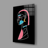 Pink-profile panel bringing editorial spark to a contemporary living space